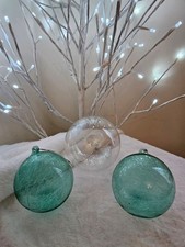 Aqua crackle glazed for sale  BOLTON