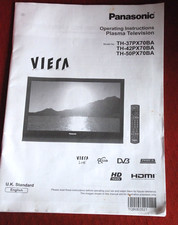 Panasonic plasma instruction for sale  LEICESTER