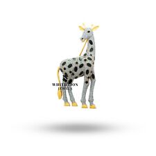 Usado, Giraffe Afrikanischer Dschungel Tier Cubic Zirkonia 925 Silber Vergoldet Brosche comprar usado  Enviando para Brazil