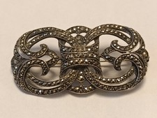 Ancienne Broche Argent Massif & Marcassite 14,7 g Bijoux Vintage comprar usado  Enviando para Brazil