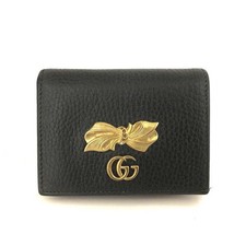 Carteira dupla GUCCI GG Marmont couro fita preta/7BE1282 comprar usado  Enviando para Brazil