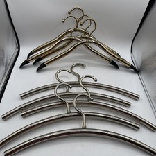 Antigo Hollywood Regency MCM Metal Hotel Roupas Casaco Tubo Cabides Torção 9x comprar usado  Enviando para Brazil
