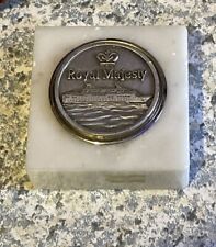 Usado, Moeda de estanho vintage Royal Caribbean navio de cruzeiro Royal Majesty em lembrança de mármore comprar usado  Enviando para Brazil
