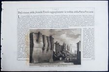 Usado, Stampa antica Giuseppe Vasi Muro Torto Via Flaminia roma 1773 veduta comprar usado  Enviando para Brazil