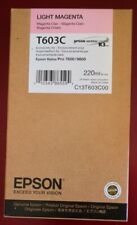 Tinta magenta leve genuína Epson T603C00 12-2024 220ml Stylus Pro 7800 9800 T603C comprar usado  Enviando para Brazil