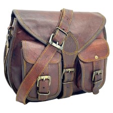 Bolsa de mão feminina de couro 13" prática ombro grande bolsa tote bolsa carteiro satchel comprar usado  Enviando para Brazil