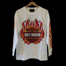 Camiseta Vintage REIMPRESSÃO Harley Davidson White Flames Manga Longa Flame Tamanho XL comprar usado Camiseta Vintage REIMPRESSÃO Harley Davidson White Flames Manga Longa Flame Tamanho XL comprar usado  Enviando para Brazil