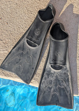 Barbatanas de mergulho Cressi-sub mergulho com snorkel tamanho 40-41/7-8 vintage italiano, usado comprar usado  Enviando para Brazil
