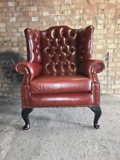 vintage leather chairs wingback for sale  ENFIELD