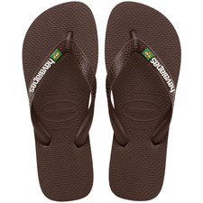 Sandália masculina Havaianas Brasil logotipo marrom escuro/branco tamanhos UE 39/40-45/46 NOVA!!! comprar usado  Enviando para Brazil