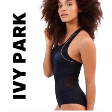 Usado, Maiô IVY PARK painel de malha uma peça preto branco X-Back XXS NOVO SEM ETIQUETAS US$ 90 comprar usado  Enviando para Brazil