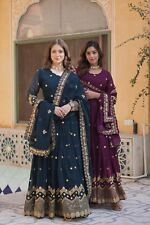 Indie Pakistan Sukienki damskie Salwar Kameez Sharara Garnitur Konfekcja- na sprzedaż  Wysyłka do Poland