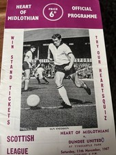Heart midlothian dundee for sale  TRANENT
