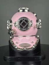 Capacete de mergulho rosa revestido em alto mar capacete de mergulho com base de madeira comprar usado  Enviando para Brazil