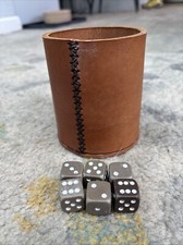 Vintage leather dice for sale  MAIDENHEAD