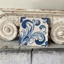 Usado, Azulejo português azul antigo do século XVII dos anos 1600 pintado à mão exclusivo d comprar usado  Enviando para Brazil