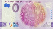 BILLET 0  EURO 700 JAHRE GOTISCHER KOLNER DOM ALLEMAGNE 2022 NUMERO DIVERS , używany na sprzedaż  Wysyłka do Poland