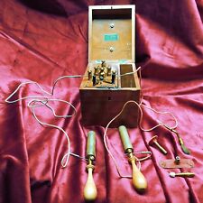 Antiga máquina médica de eletroterapia dispositivo de choque de bateria de vidro latão charlatão comprar usado  Enviando para Brazil