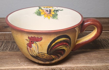Galo colorido girassol floral grande 20 oz cerâmica sopa de café caneca de chá, usado comprar usado  Enviando para Brazil