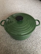 Creuset green casserole for sale  EXMOUTH
