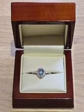 Aquamarine diamond ring for sale  FLEET