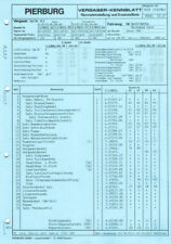Datenblatt Einstelldaten Pierburg 2E2 Vergaser - VW Golf Jetta 90PS - 7.17852.32, usado comprar usado  Enviando para Brazil
