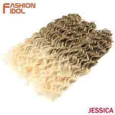 Cabelo de crochê torção ondulada profunda cabelo encaracolado tranças de crochê alta fibra trança cabelo comprar usado  Enviando para Brazil
