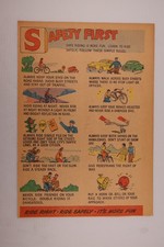 FOLHA DE SEGURANÇA VINTAGE SEGURANÇA PRIMEIRA- BICICLETA DUPLA FACE comprar usado  Enviando para Brazil