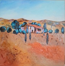 Toscana landhaus leinwandbild gebraucht kaufen  Bad Birnbach
