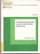 Gemeindegrösse als Politisches Problem Klose, Alfred: na sprzedaż Gemeindegrösse als Politisches Problem Klose, Alfred: na sprzedaż  Wysyłka do Poland