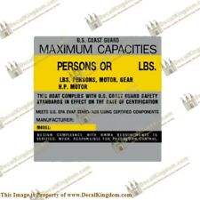 (criar sua própria placa de capacidade) Barco Marine Decalque Adesivo ocupação máxima comprar usado  Enviando para Brazil