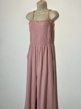 Macacão Pretty Garden mistura de linho perna larga tamanho G rosa bolsos manchados coquete, usado comprar usado  Enviando para Brazil