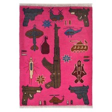 Usado, Tapete de guerra afegão vintage 11 de setembro - Tapete de arte tribal ilustrado de lã feito à mão 84×61 cm comprar usado Usado, Tapete de guerra afegão vintage 11 de setembro - Tapete de arte tribal ilustrado de lã feito à mão 84×61 cm comprar usado  Enviando para Brazil