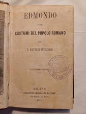 Libro antico costumi usato  Toscolano Maderno