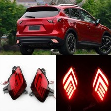 Par de lentes de LED refletor de para-choque traseiro luz de freio de direção para Mazda CX-5 2013-2016, usado comprar usado  Enviando para Brazil