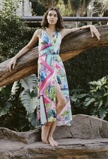 Novo - Vestido Zara Cetim Estampa Tropical Colorido Brilhante 8235/493/330 - Médio comprar usado  Enviando para Brazil