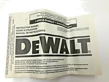 Dewalt instruction manual d'occasion  Expédié en Belgium