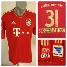 Camisa vermelha Bayern Munich 2011 Home Jersey #31 Schweinsteiger Adidas tamanho M futebol comprar usado  Enviando para Brazil