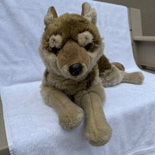 Vintage FAO Schwarz Madeira Lobo Pelúcia Bicho de Pelúcia Realista 26" de Comprimento comprar usado  Enviando para Brazil