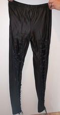 Leggins lederlook geschnürt gebraucht kaufen  Prösen