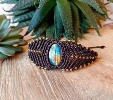 Handmade macrame labradorite for sale  SUTTON-IN-ASHFIELD