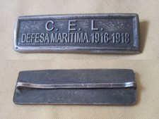 Portugal Agrafe C.E.L. DEFESA MARITIMA 1916 1918 en argent comprar usado  Enviando para Brazil