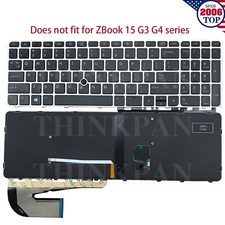 Teclado retroiluminado EUA com ponteiro para HP EliteBook 850 755 G3 G4 ZBook 15u G3 G4 comprar usado  Enviando para Brazil