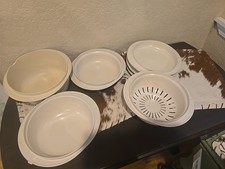 Lote de 7 peças Tupperware Ultra 21 microondas forno redondo 3/4 1-2-3 qt coador de louça comprar usado  Enviando para Brazil