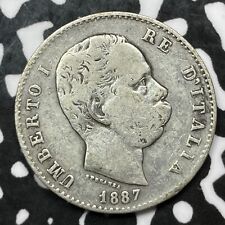 1887-M Itália 1 lira (33 disponíveis) prata! (Somente 1 moeda) comprar usado  Enviando para Brazil