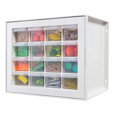 IRIS Organizador de Piezas Pequeñas - Gabinete de Almacenamiento de Suministros de Costura y Artesanía, Blanco, 16 segunda mano  Embacar hacia Mexico