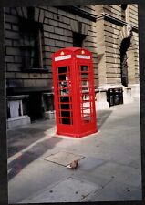 Cabina telefónica roja antigua de fotografía vintage en Londres segunda mano  Embacar hacia Argentina