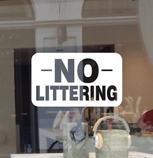 Littering sign decal for sale  Katy
