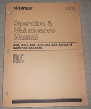 MANUAL DE OPERAÇÃO E MANUTENÇÃO RETROESCAVADEIRA CAT CATERPILLAR 416 426 428 436 438 II comprar usado  Enviando para Brazil