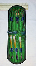 Vintage green leather for sale  UK